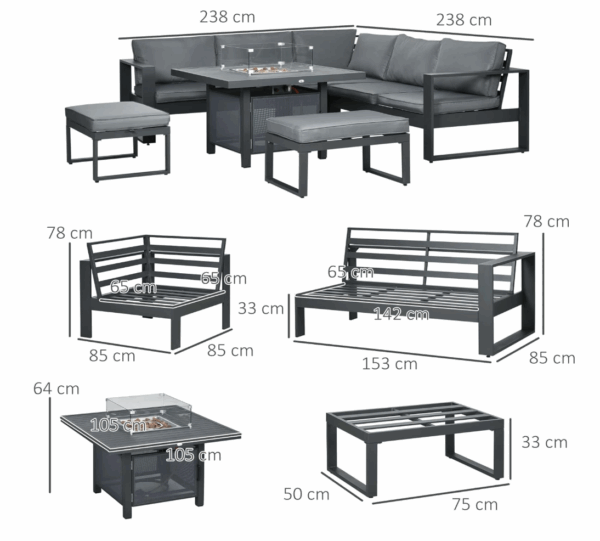 Garden Furniture Set with Fire Pit Table or £1,000 CASH! - Image 3
