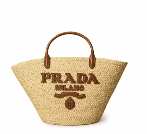 PRADA Women's Raffia Logo Tote Bag OR £800 CASH! - Image 4