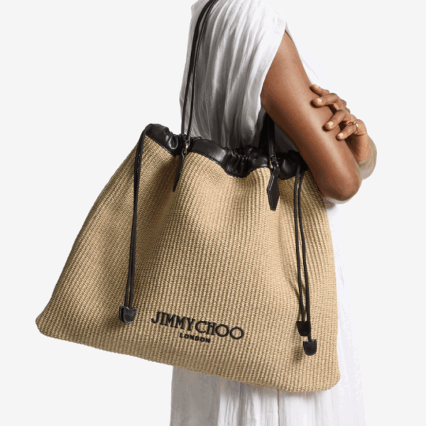 Jimmy Choo Large Raffia Drawstring Tote Bag OR £500 CASH!