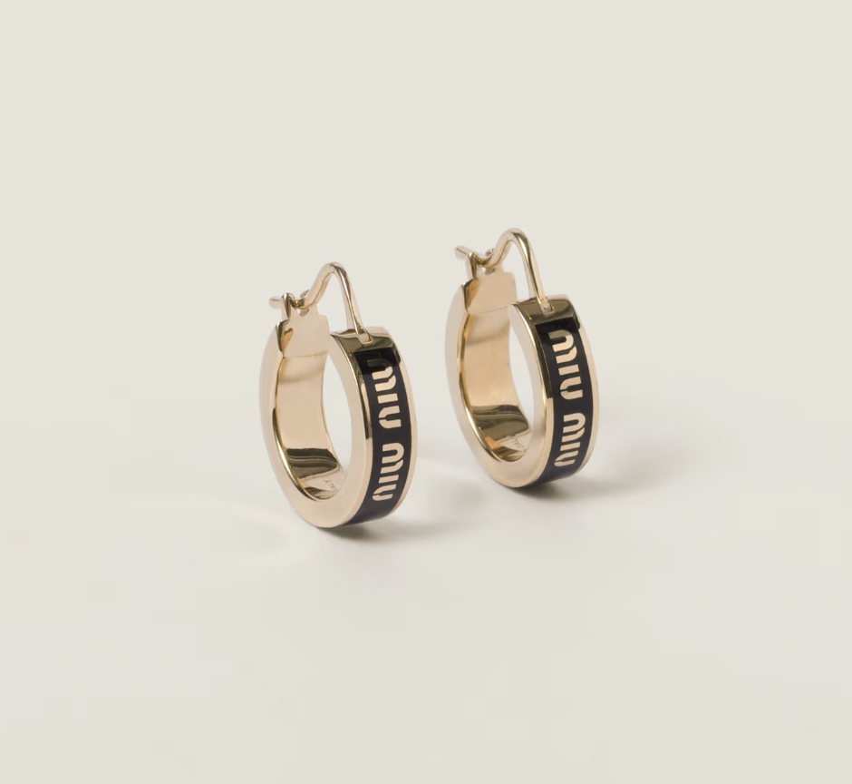 Beautiful MIU MIU Enameled Metal Earrings OR £250 CASH!