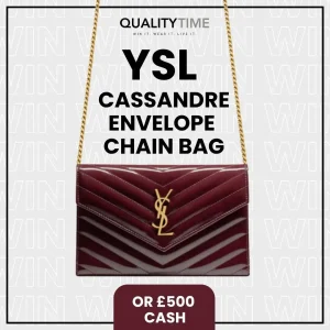 YSL CASSANDRE Envelope Chain Bag or £500 CASH!