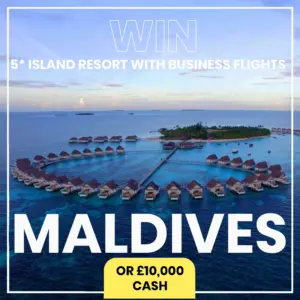 £10,000 or 8 Night Maldives Dream, 5* Island Resort + Business Flights