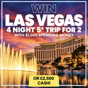 INCREDIBLE 5* VEGAS Getaway WITH $1000 Spending Money OR £2,500!